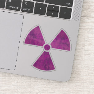 Distressed Radiation Symbol Sticker