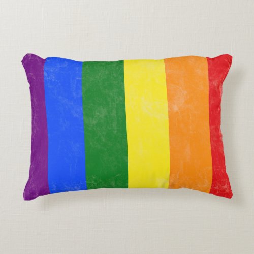 Distressed Rainbow Pillow