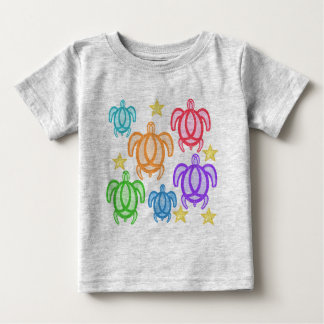 Distressed Rainbow Turtles 2-Sided Infant T-Shirt