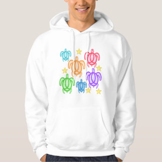 Distressed Rainbow Turtles Hoodies