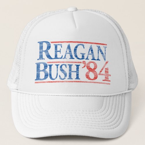 Distressed Reagan Bush 84 Campaign Hat
