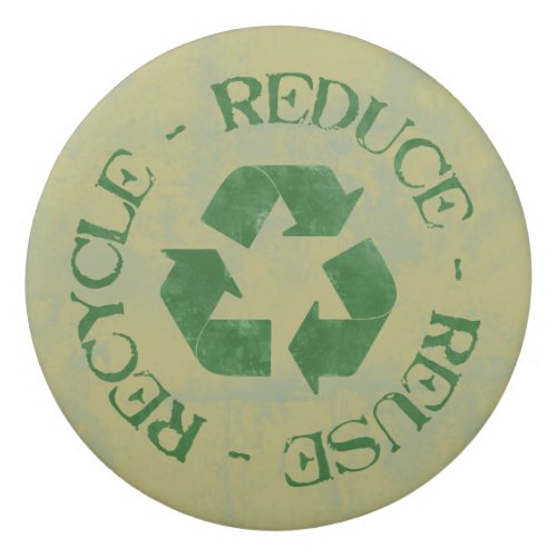 Distressed Recycling Symbol Eraser