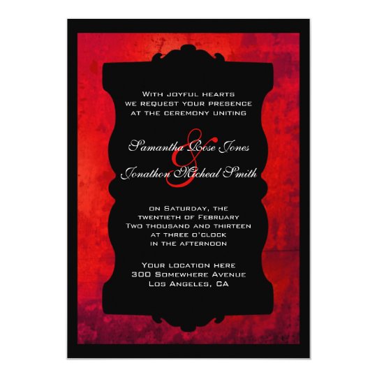 Red And Black Invitations 5