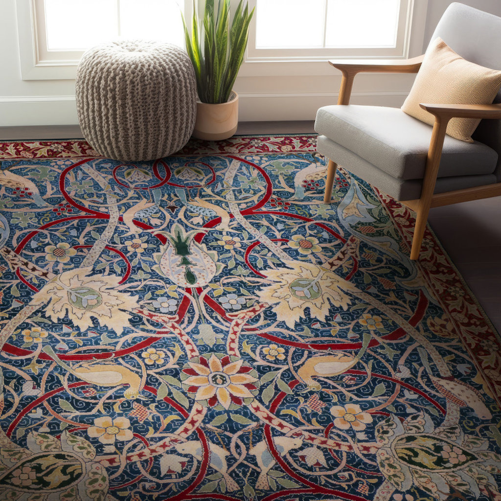 Distressed Red Bullerswood Hammersmith Morris Rug
