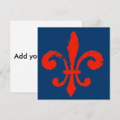 Distressed Red Fleur De Lis (Front/Back)