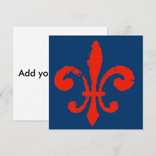 Distressed Red Fleur De Lis (Front/Back)
