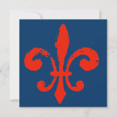 Distressed Red Fleur De Lis (Front)
