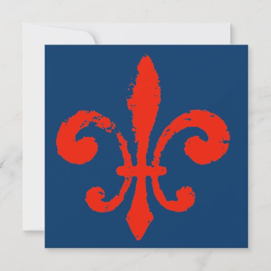 Distressed Red Fleur De Lis (Front)