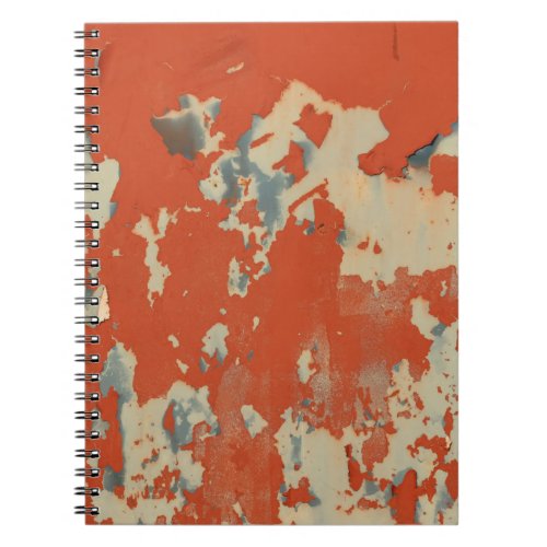 Distressed Red Peeling Paint Notebook