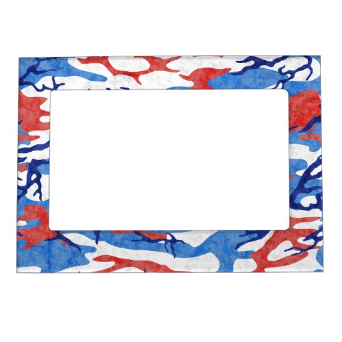 Distressed Red White and Blue Camo Magnetic Frame