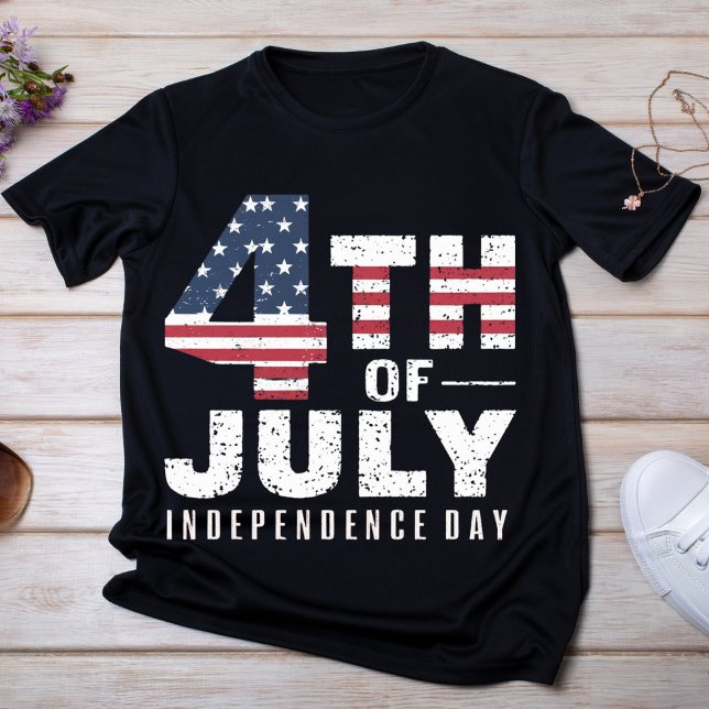 Distressed Red, White, and Blue Patriotic T-Shirt (Creator Uploaded)