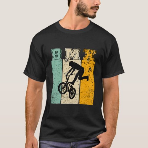 Distressed Reto Vintage Bmx Riders Bicycle Lovers  T_Shirt