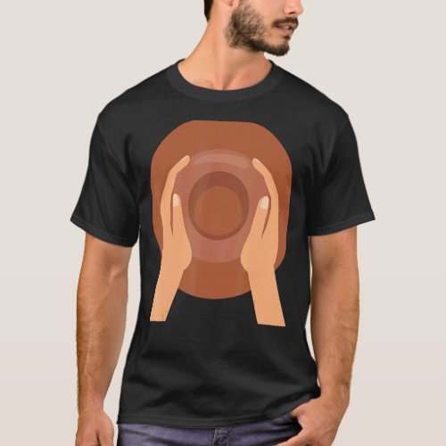 Distressed Retro Ceramic Pottery Pot Art Artist Ar T_Shirt