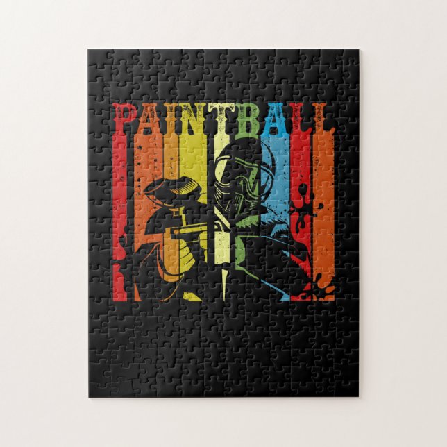 Distressed Retro Paintball Jigsaw Puzzle (Vertical)
