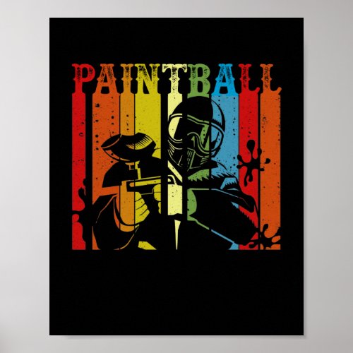 Distressed Retro Paintball Poster