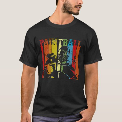 Distressed Retro Paintball T_Shirt
