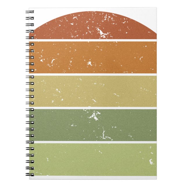 Distressed Retro Sunset Notebook (Front)