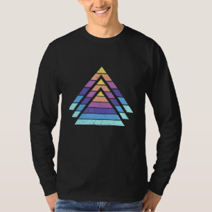 Distressed Retro Sunset Pyramids Egyptian Design T-Shirt