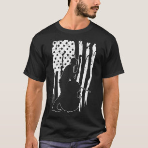 Distressed Retro Upright Bass Musician Music gift  T-Shirt
