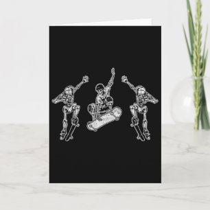 Distressed Retro Vintage Novelty Skateboarding Ske Card