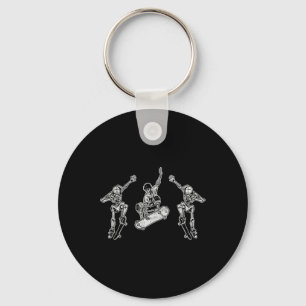 Distressed Retro Vintage Novelty Skateboarding Ske Keychain