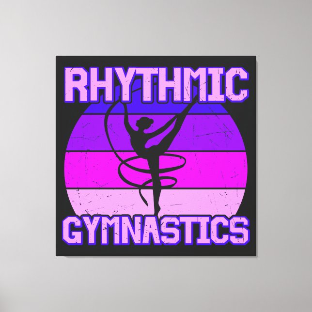 Distressed Rhythmic Gymnastics    Canvas Print (Front)