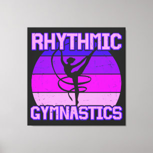 Distressed Rhythmic Gymnastics Canvas Print