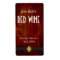 Distressed Rich Red Home Made Wine Labels