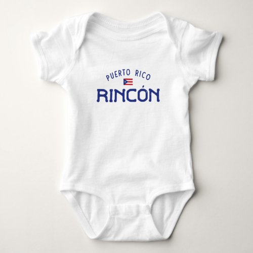 Distressed Rincn Puerto Rico Baby Bodysuit