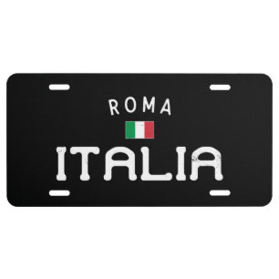 Distressed Roma Italia (Rome Italy) License Plate