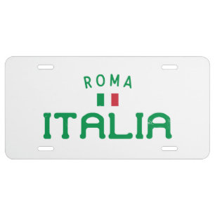 Distressed Roma Italia (Rome Italy) License Plate