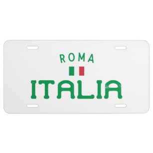 Distressed Roma Italia (Rome Italy) License Plate