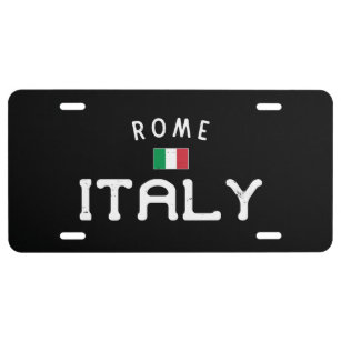 Distressed Rome Italy License Plate