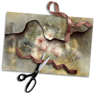 Distressed Rose Blush PInk Grunge Decoupage Torn Tissue Paper