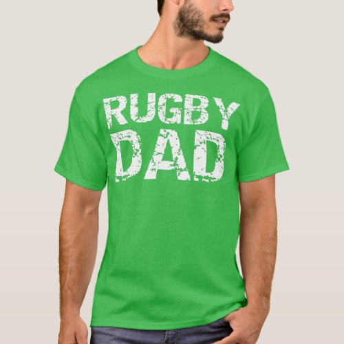 Distressed Rugby Father Gift for Dads Vintage Rugb T_Shirt