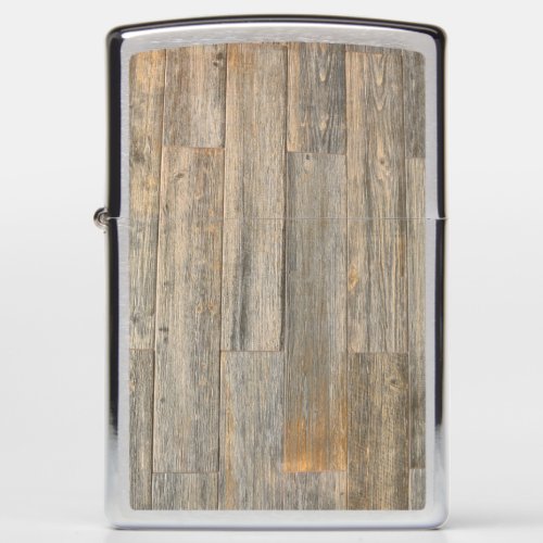 Distressed rustic light Wood grain planks  Zippo Lighter