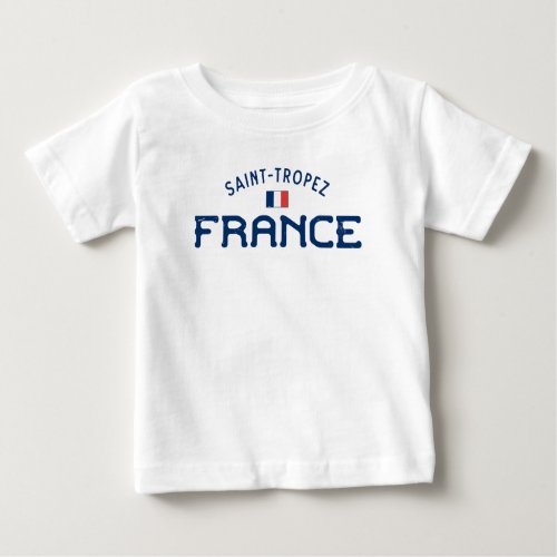 Distressed Saint_Tropez France Baby T_Shirt