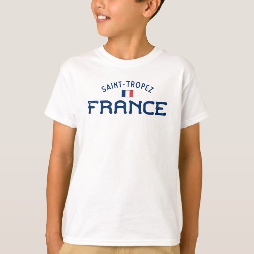 Distressed Saint_Tropez France Boys T_Shirt