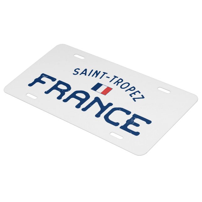 Distressed Saint-Tropez France License Plate | Zazzle