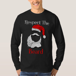 Distressed Santa Claus Respect The Beard T-Shirt