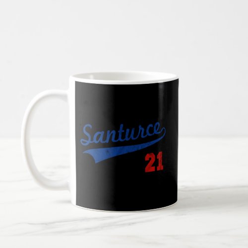Distressed Santurce 21 Puerto Rico Baseball Boricu Coffee Mug