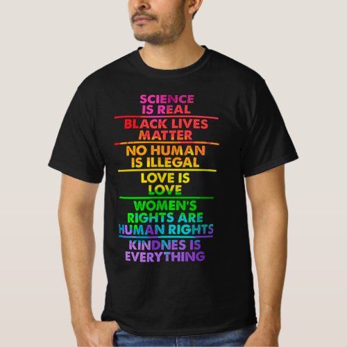 Distressed Science Is Real Black Lives Matter LGBT T_Shirt