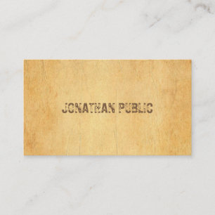 Distressed Script Text Elegant Vintage Old Paper Business Card