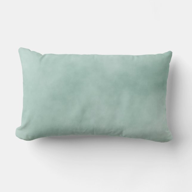 Distressed Sea Green and Sage Lumbar Pillow (Front)