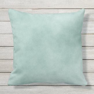 Distressed Sea Green and Sage Outdoor Pillow