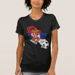 Distressed Serbia Soccer T-shirt at Zazzle