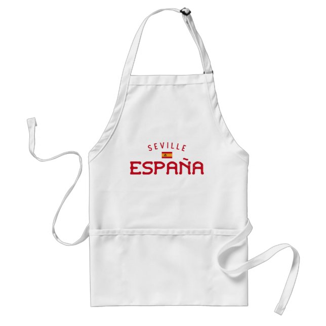 Distressed Seville Spain (España) Adult Apron (Front)