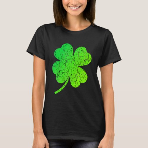 Distressed Shamrock Irish Flag St Patricks Day Ir T_Shirt