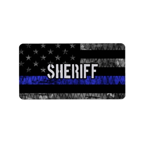 Distressed Sheriff Police Flag Label