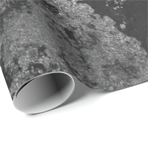 Distressed Silver Black Graphite  Gray Grungy Wrap Wrapping Paper